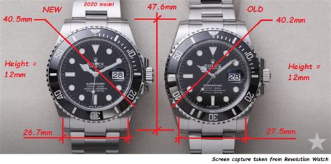 rolex submariner thickness.